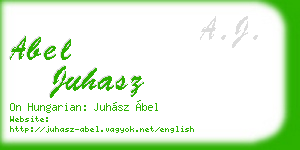 abel juhasz business card
