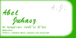 abel juhasz business card